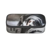 CMJSGG Pastor Australiano Invierno Blanco Nieve Perros Grises, Estuche para lápices, Estuche para lápices Estuche para lápices de Gran Capacidad Estuche para cosméticos