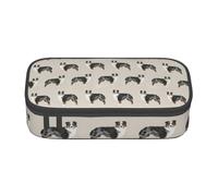 CMJSGG pastores australianos Lindos, Estuche para lápices, Estuche para lápices Estuche para lápices de Gran Capacidad Estuche para cosméticos