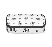 CMJSGG Pata de Bulldog Francés, Estuche para lápices, Estuche para lápices Estuche para lápices de Gran Capacidad Estuche para cosméticos