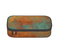 CMJSGG Pátina de Cobre Rica de Moda metálica, Estuche para lápices, Estuche para lápices Estuche para lápices de Gran Capacidad Estuche para cosméticos