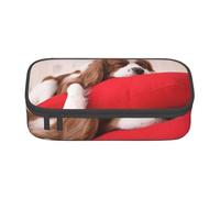 CMJSGG Patrón Cavalier King Charles Spaniel, Estuche para lápices, Estuche para lápices Estuche para lápices de Gran Capacidad Estuche para cosméticos