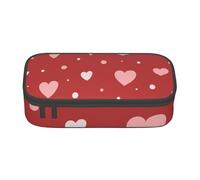 CMJSGG Patrón de corazón de San Valentín, Estuche para lápices, Estuche para lápices Estuche para lápices de Gran Capacidad Estuche para cosméticos