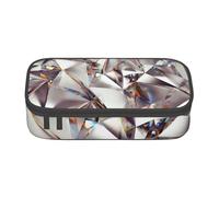 CMJSGG Patrón de Cristal de Diamante Abstracto con Purpurina Impreso, Estuche para lápices, Estuche para lápices Estuche para lápices de Gran Capacidad Estuche para cosméticos