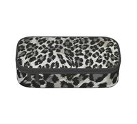 CMJSGG Patrón de Leopardo Gris y Negro, Estuche para lápices, Estuche para lápices Estuche para lápices de Gran Capacidad Estuche para cosméticos