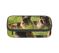 CMJSGG Patrón de Perro Pastor alemán, Estuche para lápices, Estuche para lápices Estuche para lápices de Gran Capacidad Estuche para cosméticos