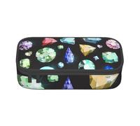 CMJSGG Patrón de Piedras Preciosas de Colores, Estuche para lápices, Estuche para lápices Estuche para lápices de Gran Capacidad Estuche para cosméticos