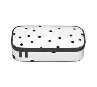 CMJSGG Patrón De Puntos Sin Fisuras En Blanco Y Negro, Estuche para lápices, Estuche para lápices Estuche para lápices de Gran Capacidad Estuche para cosméticos