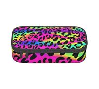 CMJSGG Patrón geométrico Brillante de neón Abstracto, Estuche para lápices, Estuche para lápices Estuche para lápices de Gran Capacidad Estuche para cosméticos