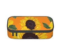 CMJSGG Patrón sin Costuras de Girasol, Estuche para lápices, Estuche para lápices Estuche para lápices de Gran Capacidad Estuche para cosméticos