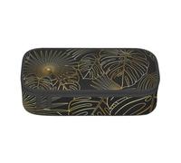 CMJSGG Patrón Sin Fisuras De Hojas De Palma Dorada Tropical Selva Exótica, Estuche para lápices, Estuche para lápices Estuche para lápices de Gran Capacidad Estuche para cosméticos