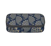 CMJSGG Pavo Real Art Déco Dorado Azul, Estuche para lápices, Estuche para lápices Estuche para lápices de Gran Capacidad Estuche para cosméticos