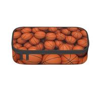 CMJSGG Pelota de Baloncesto Naranja, Estuche para lápices, Estuche para lápices Estuche para lápices de Gran Capacidad Estuche para cosméticos