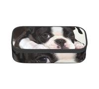 CMJSGG Perro Boston Terrier, Estuche para lápices, Estuche para lápices Estuche para lápices de Gran Capacidad Estuche para cosméticos