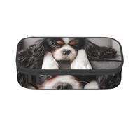 CMJSGG Perro Cavalier King Charles Spaniel, Estuche para lápices, Estuche para lápices Estuche para lápices de Gran Capacidad Estuche para cosméticos