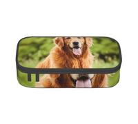 CMJSGG Perro Perdiguero de Oro, Estuche para lápices, Estuche para lápices Estuche para lápices de Gran Capacidad Estuche para cosméticos