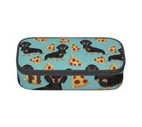 CMJSGG Perro Salchicha Pizza, Estuche para lápices, Estuche para lápices Estuche para lápices de Gran Capacidad Estuche para cosméticos
