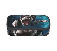 CMJSGG Perro Submarino Boston Terrier, Estuche para lápices, Estuche para lápices Estuche para lápices de Gran Capacidad Estuche para cosméticos