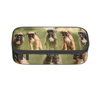 CMJSGG Perros Boxer Cachorros Mascotas Perros De Familia, Estuche para lápices, Estuche para lápices Estuche para lápices de Gran Capacidad Estuche para cosméticos