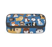 CMJSGG Perros Cachorros Lindos, Estuche para lápices, Estuche para lápices Estuche para lápices de Gran Capacidad Estuche para cosméticos