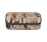 CMJSGG Perros Golden Retriever Cachorros Perros Labrador, Estuche para lápices, Estuche para lápices Estuche para lápices de Gran Capacidad Estuche para cosméticos