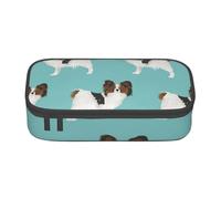 CMJSGG Perros Papillon Lindo Perro Spaniel Toy, Estuche para lápices, Estuche para lápices Estuche para lápices de Gran Capacidad Estuche para cosméticos