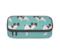 CMJSGG Perros Papillon Lindo Perro Spaniel Toy, Estuche para lápices, Estuche para lápices Estuche para lápices de Gran Capacidad Estuche para cosméticos