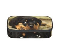 CMJSGG Perros Rottweiler Perros Lindos Cachorros Mascotas Pequeños, Estuche para lápices, Estuche para lápices Estuche para lápices de Gran Capacidad Estuche para cosméticos