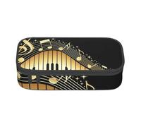 CMJSGG Piano con Notas Musicales Brillantes Impreso., Estuche para lápices, Estuche para lápices Estuche para lápices de Gran Capacidad Estuche para cosméticos