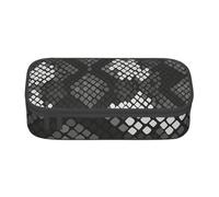 CMJSGG Piel De Serpiente Negro Gris Blanco, Estuche para lápices, Estuche para lápices Estuche para lápices de Gran Capacidad Estuche para cosméticos