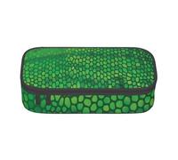 CMJSGG Piel de Serpiente Verde, Estuche para lápices, Estuche para lápices Estuche para lápices de Gran Capacidad Estuche para cosméticos