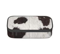 CMJSGG Piel De Vaca Abstracto África Animal Negro, Estuche para lápices, Estuche para lápices Estuche para lápices de Gran Capacidad Estuche para cosméticos
