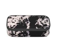 CMJSGG Piel De Vaca Vaca Blanca Negra, Estuche para lápices, Estuche para lápices Estuche para lápices de Gran Capacidad Estuche para cosméticos