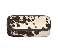 CMJSGG Piel De Vacuno con Manchas Negras Y Marrones, Estuche para lápices, Estuche para lápices Estuche para lápices de Gran Capacidad Estuche para cosméticos