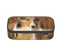 CMJSGG Precioso Perro Sheltie, Estuche para lápices, Estuche para lápices Estuche para lápices de Gran Capacidad Estuche para cosméticos