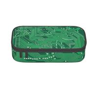 CMJSGG Primer Plano de la Placa de Circuito de computadora Verde Impresa, Estuche para lápices, Estuche para lápices Estuche para lápices de Gran Capacidad Estuche para cosméticos