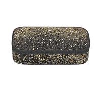 CMJSGG Puntos Dorados Negros con Purpurina Dorada, Estuche para lápices, Estuche para lápices Estuche para lápices de Gran Capacidad Estuche para cosméticos