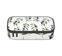 CMJSGG Rama De Olivo Estilo Acuarela Naturaleza, Estuche para lápices, Estuche para lápices Estuche para lápices de Gran Capacidad Estuche para cosméticos