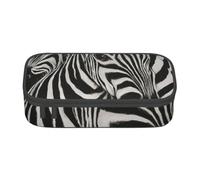 CMJSGG Rayas De Cebra Estampadas En Blanco Y Negro, Estuche para lápices, Estuche para lápices Estuche para lápices de Gran Capacidad Estuche para cosméticos