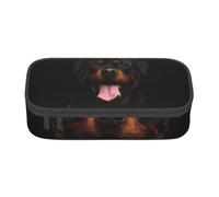 CMJSGG Retrato de impresión de Perro Rottweiler, Estuche para lápices, Estuche para lápices Estuche para lápices de Gran Capacidad Estuche para cosméticos