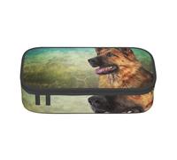 CMJSGG Retrato de Perro Pastor alemán Imprimir, Estuche para lápices, Estuche para lápices Estuche para lápices de Gran Capacidad Estuche para cosméticos