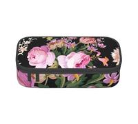 CMJSGG Rosas Rosadas Vintage En La Naturaleza Rosa, Estuche para lápices, Estuche para lápices Estuche para lápices de Gran Capacidad Estuche para cosméticos