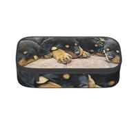 CMJSGG Rottweiler Dormir Perros Mascotas Cachorros Pequeños, Estuche para lápices, Estuche para lápices Estuche para lápices de Gran Capacidad Estuche para cosméticos