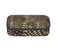 CMJSGG Safari Africano Negro Oro Pitón Piel Animal Sepia, Estuche para lápices, Estuche para lápices Estuche para lápices de Gran Capacidad Estuche para cosméticos