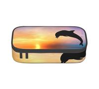 CMJSGG Salto de Delfines, Estuche para lápices, Estuche para lápices Estuche para lápices de Gran Capacidad Estuche para cosméticos