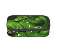 CMJSGG Serpiente Reptil Verde, Estuche para lápices, Estuche para lápices Estuche para lápices de Gran Capacidad Estuche para cosméticos