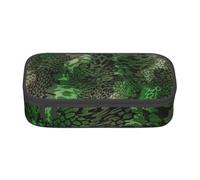 CMJSGG Serpiente Verde Estampada, Estuche para lápices, Estuche para lápices Estuche para lápices de Gran Capacidad Estuche para cosméticos