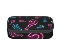CMJSGG Signo de interrogación de neón sin Costuras, Estuche para lápices, Estuche para lápices Estuche para lápices de Gran Capacidad Estuche para cosméticos
