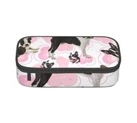 CMJSGG Terrier de Boston, Estuche para lápices, Estuche para lápices Estuche para lápices de Gran Capacidad Estuche para cosméticos