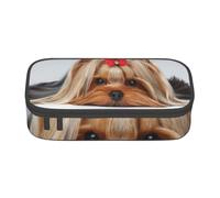 CMJSGG Terrier de Yorkshire, Estuche para lápices, Estuche para lápices Estuche para lápices de Gran Capacidad Estuche para cosméticos