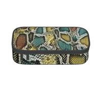 CMJSGG Textura de Piel de Serpiente Colorida, Estuche para lápices, Estuche para lápices Estuche para lápices de Gran Capacidad Estuche para cosméticos